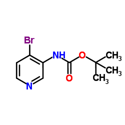 3-叔丁氧羰基氨基-4-溴吡啶结构式