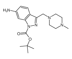 6-氨基-3-(4-甲基-哌嗪-1-甲基)-吲唑-1-羧酸叔丁酯结构式