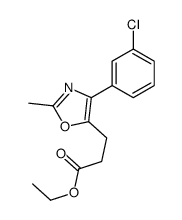 ethyl 3-[4-(3-chlorophenyl)-2-methyl-1,3-oxazol-5-yl]propanoate Structure