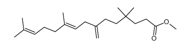 methyl (E)-4,4,10,14-tetramethyl-7-methylenepentadeca-9,13-dienoate Structure
