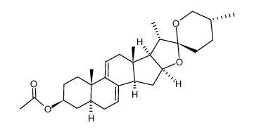 acetic acid-[(25R)-5α-spirosta-7,9(11)-dien-3β-yl ester结构式