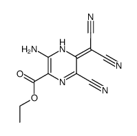 6-amino-3-cyano-2-dicyanomethylene-5-ethoxycarbonyl-1H-pyrazine结构式