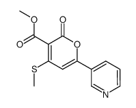 methyl 4-methylsulfanyl-2-oxo-6-pyrid-3-yl-2H-pyran-3-carboxylate Structure