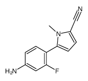 5-(4-amino-2-fluorophenyl)-1-methylpyrrole-2-carbonitrile结构式