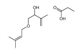 3-methyl-1-(3-methylbut-2-enoxy)but-3-en-2-ol,propanoic acid结构式