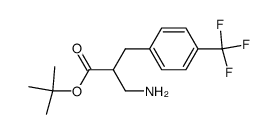2-(氨基甲基)-3-(4-(三氟甲基)苯基)丙酸叔丁酯结构式