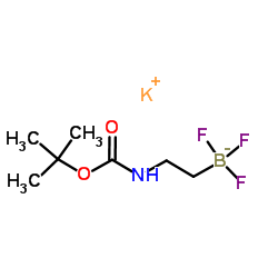 N-[2-(三氟硼烷基)乙基]氨基甲酸酯叔丁基钾结构式