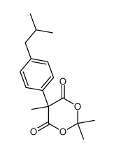 5-(p-isobutylphenyl)-2,2,5-trimethyl-1,3-dioxan-4,6-dione结构式