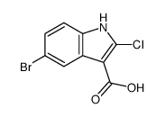 5-bromo-2-chloro-1H-indole-3-carboxylic acid Structure
