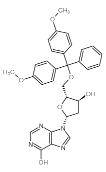 5'-O-(4,4'-二甲氧基三苯甲基)-2'-脱氧肌苷结构式