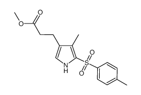 2-(p-toluenesulfonyl)-3-methyl-4-(2-methoxycarbonylethyl)-1H-pyrrole Structure