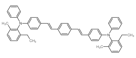 N-(4-((1e,22e)-4-((e)-4-((2-乙基-6-甲苯)(苯基)氨基)苯乙烯)苯乙烯)苯基)-n-(2-乙基-6-甲苯)苯胺结构式