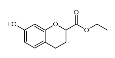 2H-1-BENZOPYRAN-2-CARBOXYLIC ACID, 3,4-DIHYDRO-7-HYDROXY, ETHYL ESTER Structure