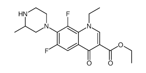 ethyl 1-ethyl-6,8-difluoro-7-(3-methylpiperazin-1-yl)-4-oxoquinoline-3-carboxylate结构式