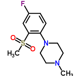1-[4-Fluoro-2-(methylsulfonyl)phenyl]-4-methylpiperazine Structure