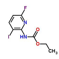 6-氟-3-碘吡啶-2-氨基甲酸乙酯结构式