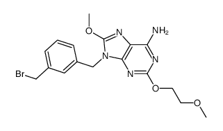 9-(3-(bromomethyl)benzyl)-8-methoxy-2-(2-methoxyethoxy)-9H-purin-6-amine Structure
