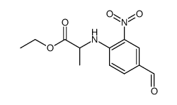 N-(4-formyl-2-nitro-phenyl)-alanine ethyl ester结构式