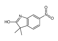 3,3-二甲基-6-硝基吲哚-2-酮结构式