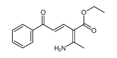 ethyl 2-(1-aminoethylidene)-5-oxo-5-phenylpent-3-enoate结构式
