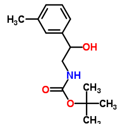 N-(叔丁基羰基)-2-羟基-2-(3-甲基苯基)乙胺结构式