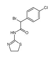 2-Bromo-2-(4-chloro-phenyl)-N-(4,5-dihydro-thiazol-2-yl)-acetamide结构式