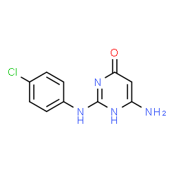 6-Amino-2-[(4-chlorophenyl)amino]pyrimidin-4(3H)-one结构式