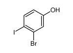 3-溴-4-碘苯酚结构式