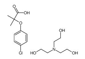 2-[bis(2-hydroxyethyl)amino]ethanol,2-(4-chlorophenoxy)-2-methylpropanoic acid structure