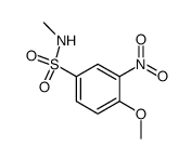 N-methyl-4-(methyloxy)-3-nitrobenzenesulfonamide结构式