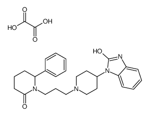 oxalic acid,3-[1-[3-(2-oxo-6-phenylpiperidin-1-yl)propyl]piperidin-4-yl]-1H-benzimidazol-2-one结构式