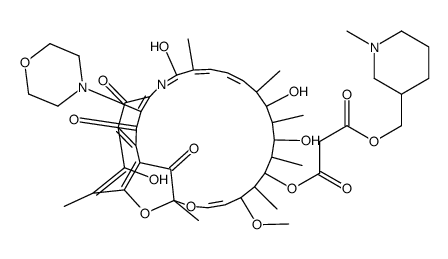 Rifamycin, 25-O-deacetyl-1,4-dideoxy-1,4-dihydro-25-O-(3-((1-methyl-3-piperidinyl)methoxy)-1,3-dioxopropyl)-3-(4-morpholinyl)-1,4-dioxo Structure
