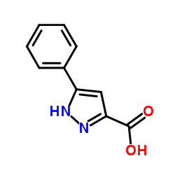5-苯基-1H-吡唑-3-羧酸结构式