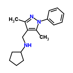 N-[(3,5-Dimethyl-1-phenyl-1H-pyrazol-4-yl)methyl]cyclopentanamine Structure