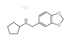 Benzo[1,3]dioxol-5-ylmethyl-cyclopentyl-amine hydrochloride Structure