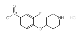 4-(2-氟-4-硝基苯氧基)哌啶盐酸盐结构式