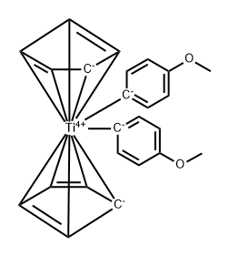 Titanium, bis (5-2,4-cyclopentadien-1-yl)bis(4-methoxyphenyl)- Structure