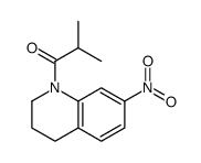 2-methyl-1-(7-nitro-3,4-dihydro-2H-quinolin-1-yl)propan-1-one结构式