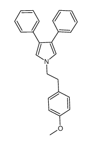 1-(4-methoxyphenethyl)-3,4-diphenyl-1H-pyrrole结构式