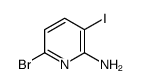 6-溴-3-碘吡啶-2-胺结构式
