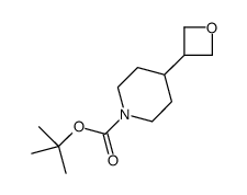 4-(氧杂环丁烷-3-基)哌啶-1-甲酸叔丁酯结构式