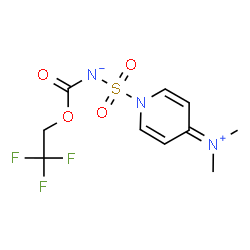 {[4-(dimethyliminiumyl)-1,4-dihydropyridine-1-]sulfonyl}[(2,2,2-trifluoroethoxy)carbonyl]azanide Structure