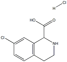 7-氯-1,2,3,4-四氢异喹啉-1-羧酸盐酸盐结构式