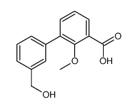 3-[3-(hydroxymethyl)phenyl]-2-methoxybenzoic acid Structure