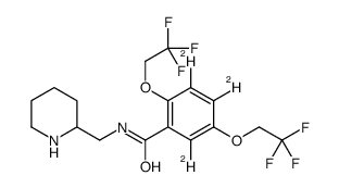 N-(Piperidin-2-ylmethyl)-2,5-bis(2,2,2-trifluoroethoxy)benzamide-d3结构式