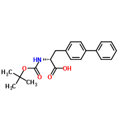 (R)-3-([1,1'-联苯]-4-基)-2-((叔丁氧基羰基)氨基)丙酸结构式