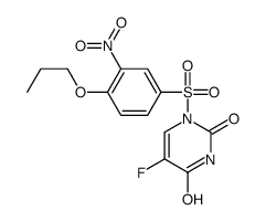 5-fluoro-1-(3-nitro-4-propoxy-phenyl)sulfonyl-pyrimidine-2,4-dione Structure