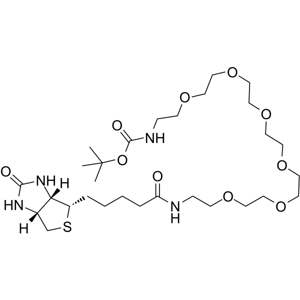 Biotin-PEG6-NH-Boc结构式