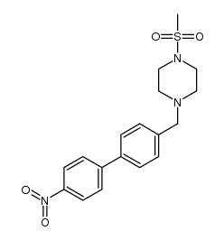 1-(methylsulfonyl)-4-((4'-nitrobiphenyl-4-yl)methyl)piperazine结构式