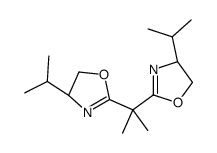 (S)-4,5-DIHYDRO-2-(2-((S)-4,5-DIHYDRO-4-ISOPROPYLOXAZOL-2-YL)PROPAN-2-YL)-4-ISOPROPYLOXAZOLE Structure